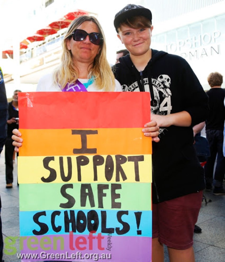 Save Safe Schools rally and march, Perth April 23, 2016.