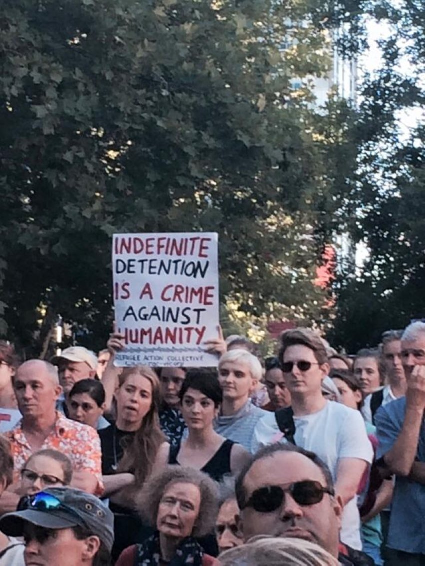 Let Them Stay rally in Melbourne, February 8, 2016.