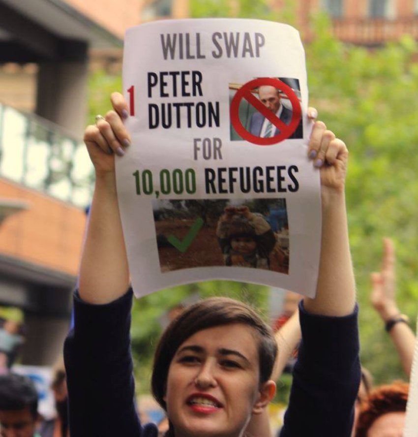 Let Them Stay refugee rally in Sydney, February 8, 2016.