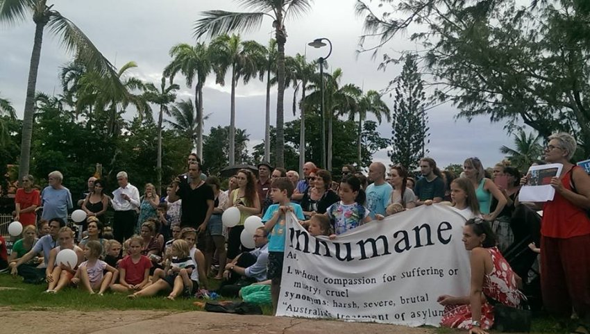 Let Them Stay rally in Darwin, February 8, 2016.