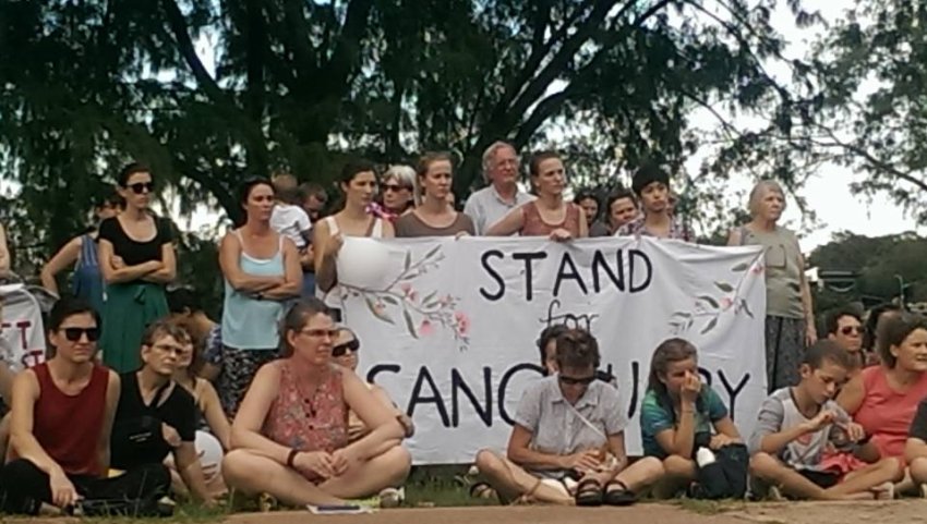 Let Them Stay rally in Darwin, February 8, 2016.