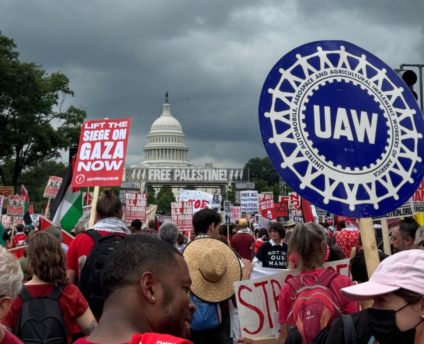 protesters outside Congress in Washington DC