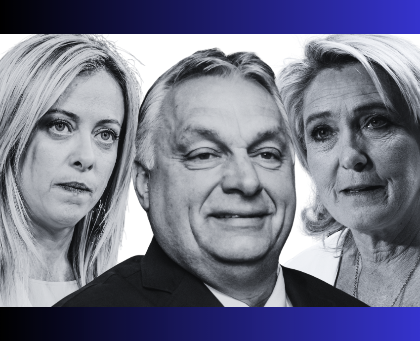 Giorgia Meloni, Viktor Orban, Marine Le Pen