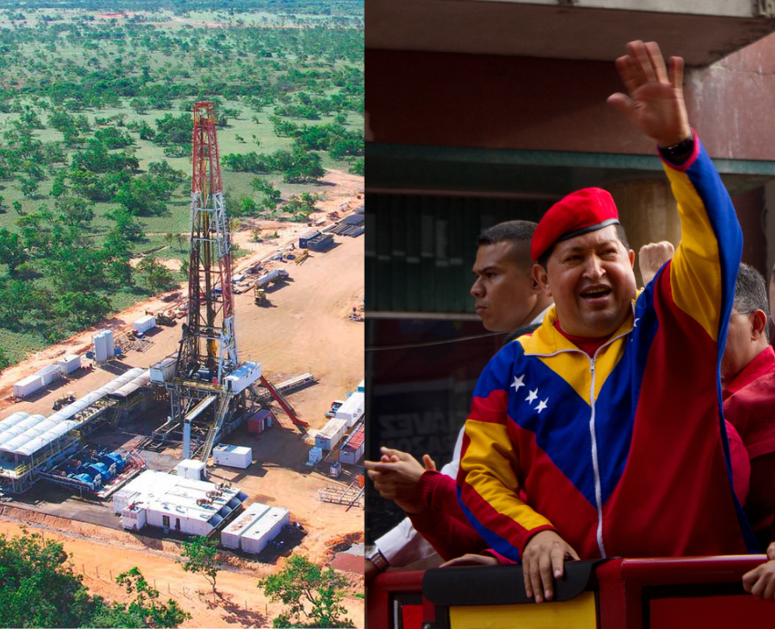 Venezuelan oil well and former president Hugo Chavez