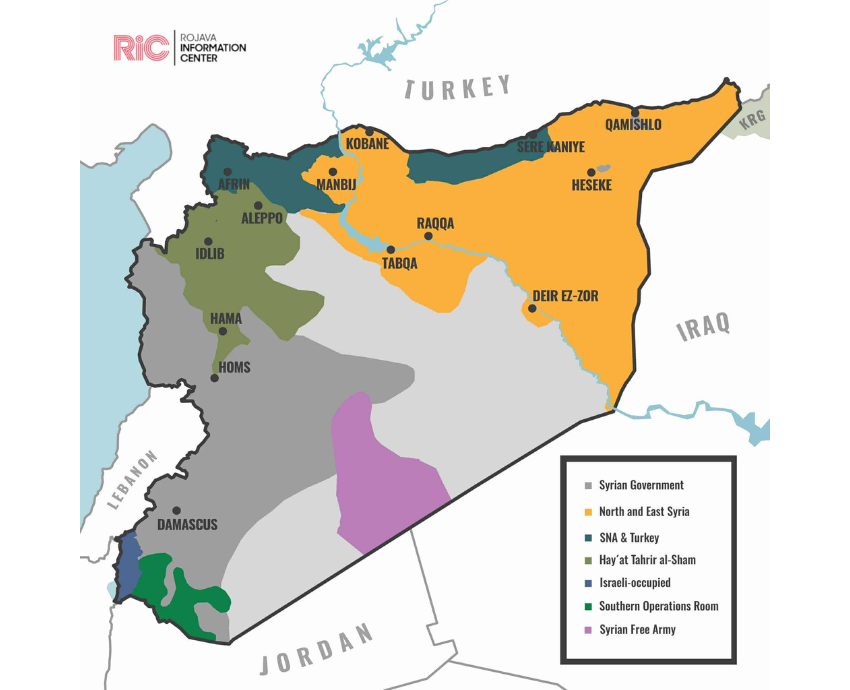 Map of northern Syria