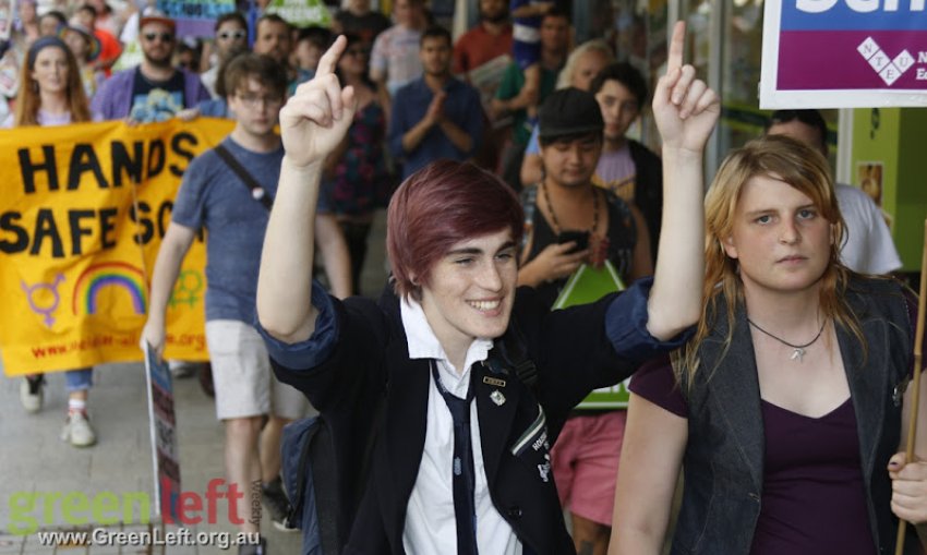 Save Safe Schools rally, Perth Jul 23, 2016.