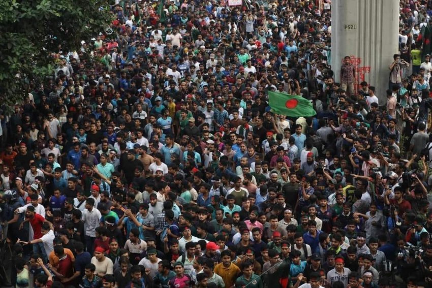 mass protest in Bangladesh