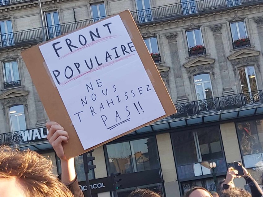 anti-fascist rally in Paris