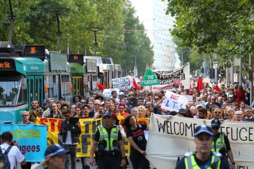 Let Them Stay rally in Melbourne, February 8, 2016.