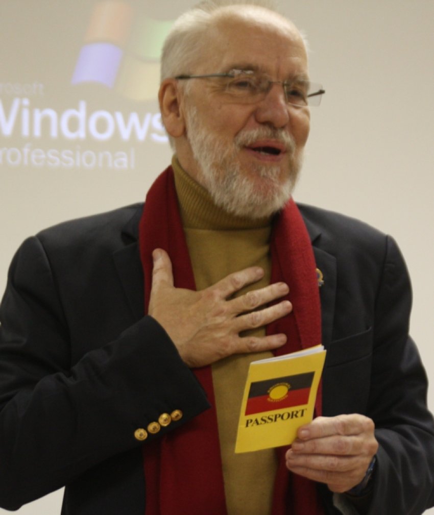 Carolus Wimmer with an Aboriginal passport.