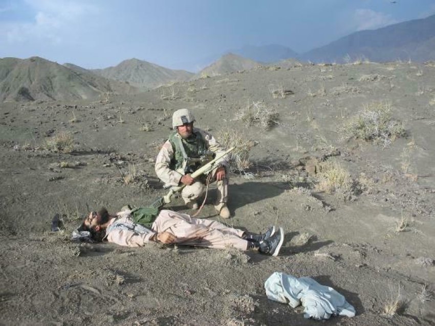 An Afghan man killed by US occupation forces.