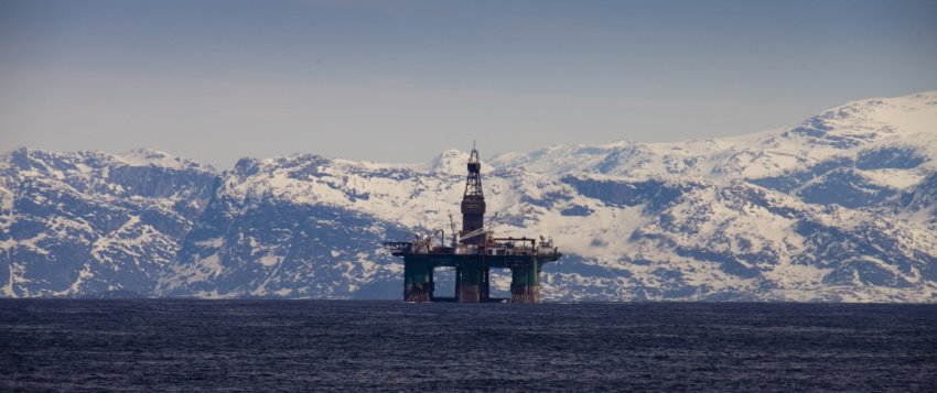 Arctic oil drilling.