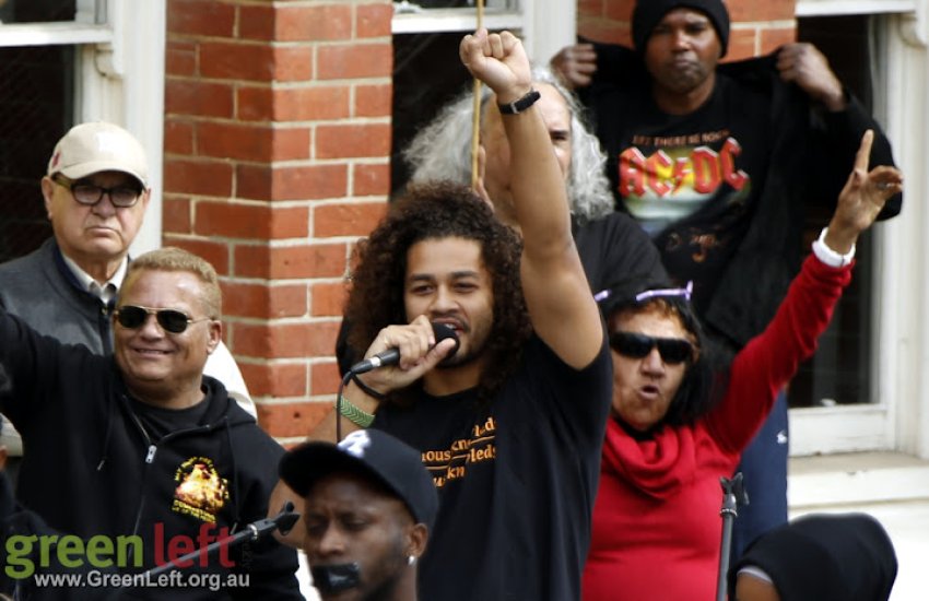 Black Lives Matter rally and march, Perth July 23 2016.