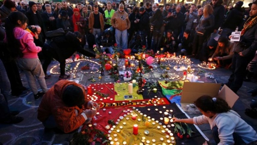 A memorial in Brussels for those killed in the March 22 terror attacks.