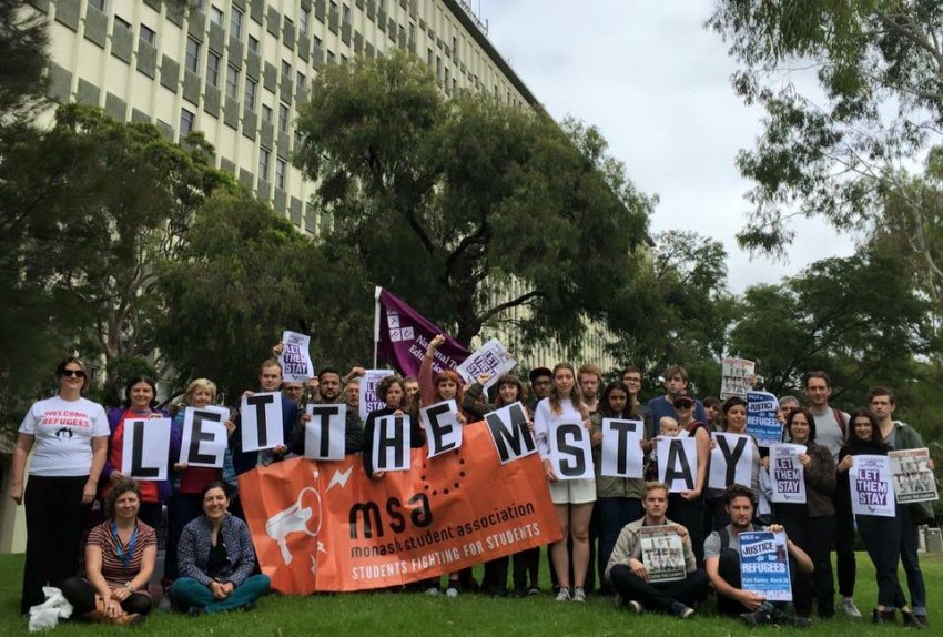 Campaign #LetThemStay Monash University.