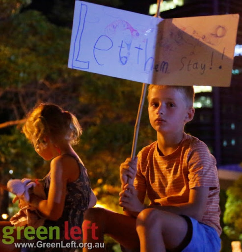 Let Them Stay refugee rally, Perth, February 8 2016.