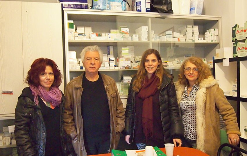 Volunteers at Solidarity Clinic in Peristeri.