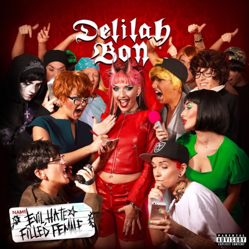 DELILAH BON - EVIL, HATE FILLED FEMALE album sleeve