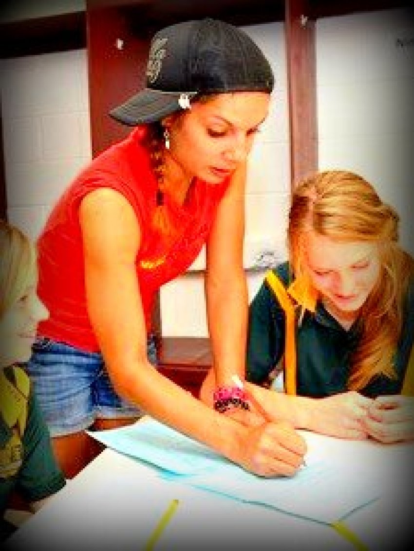 Dizzy Doolan flew in for Yabun early to mentor kids.