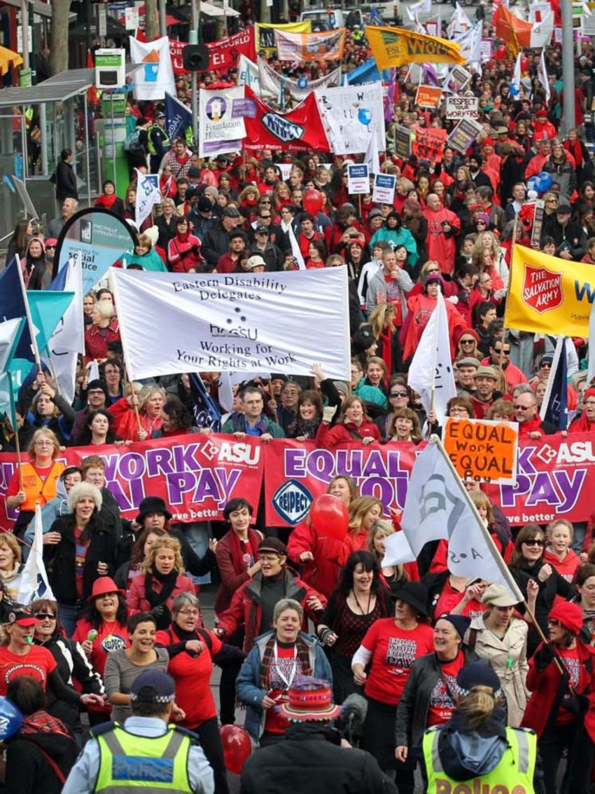 An equal pay rally.