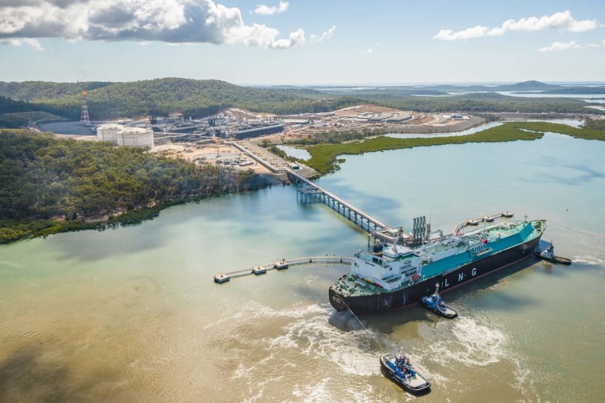 The Gladstone LNG port in Queensland.