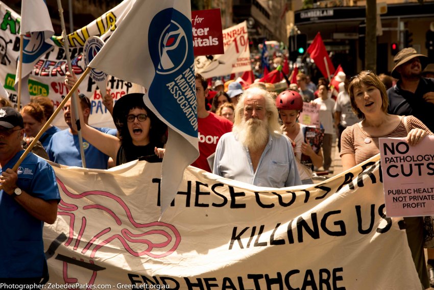 These Cuts Are Killing Us rally in Sydney. Photo: Zeb Parkes.