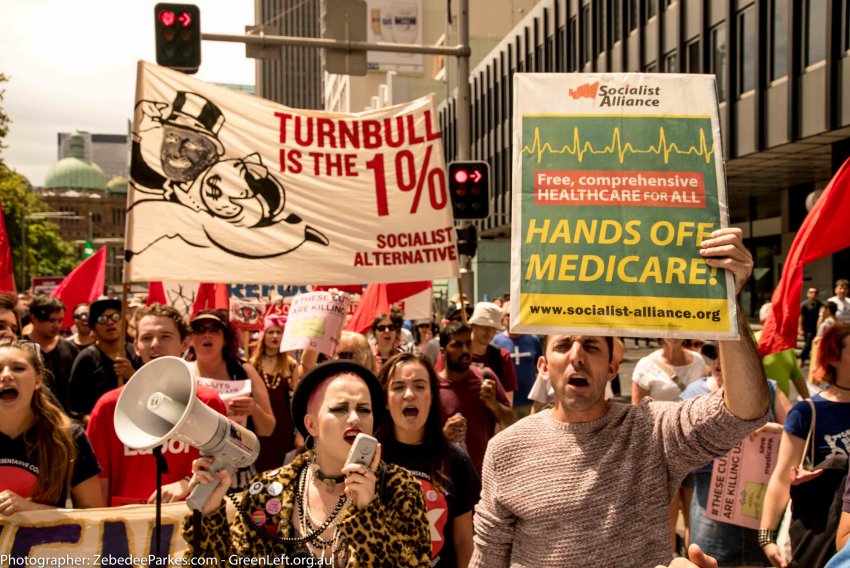 These Cuts Are Killing Us rally in Sydney. Photo: Zeb Parkes.