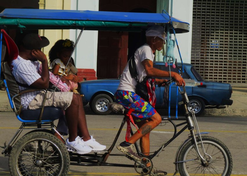 Bike taxis are popular