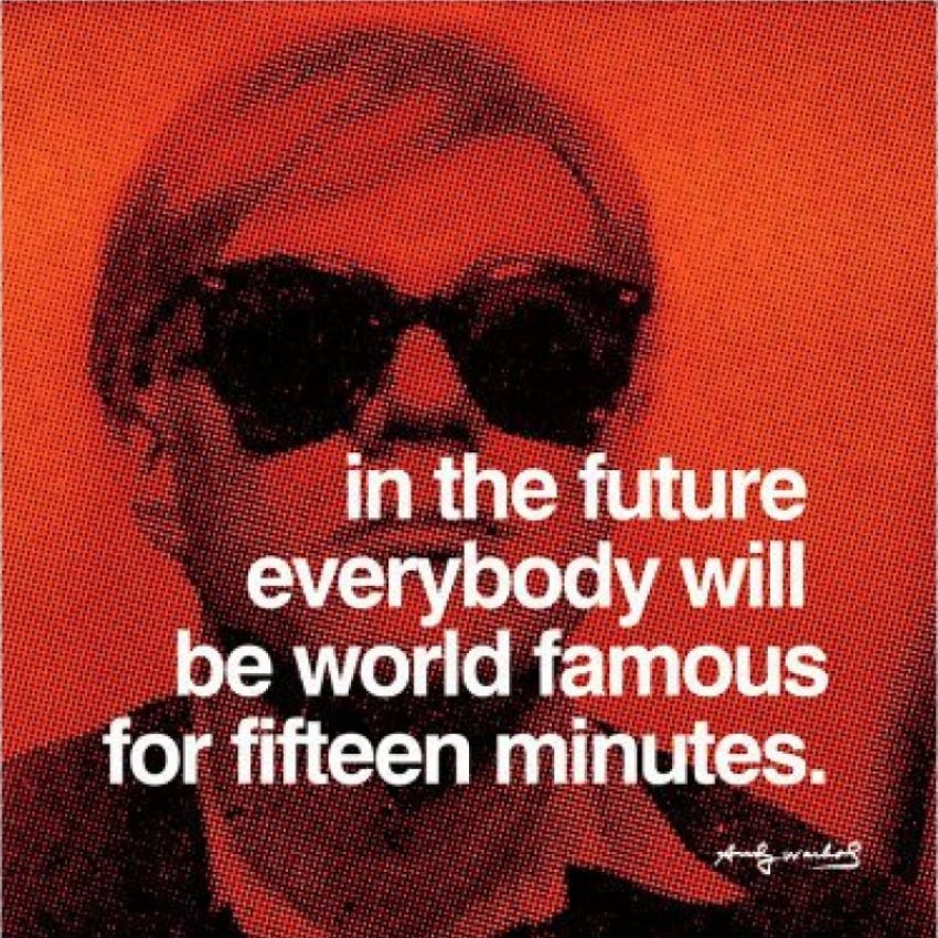 Andy Warhol meme.