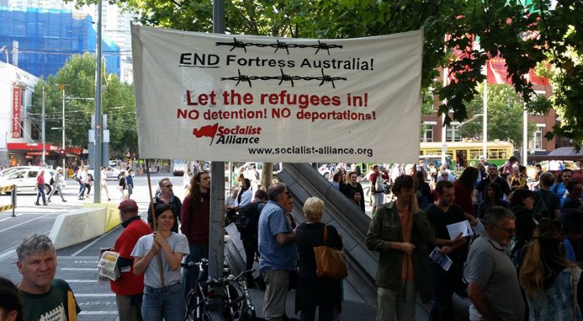 Let Them Stay rally, 2016 Melbourne.