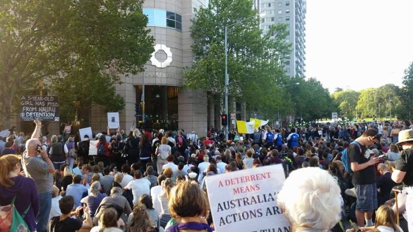 Let Them Stay rally, 2016 Melbourne.