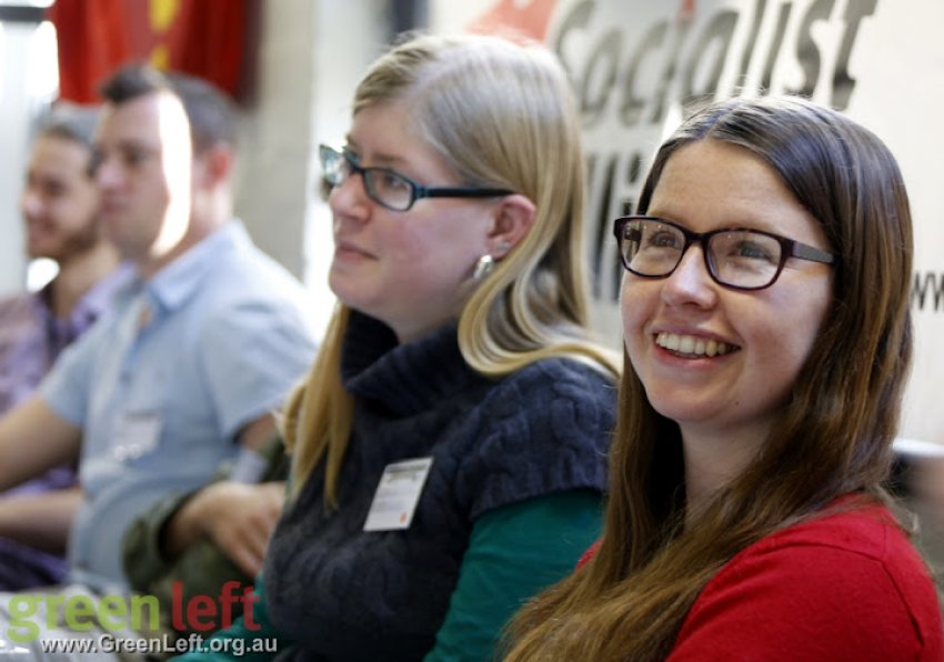 Laura and Gemma, Socialist Alliance National Conference June 6, 2015.