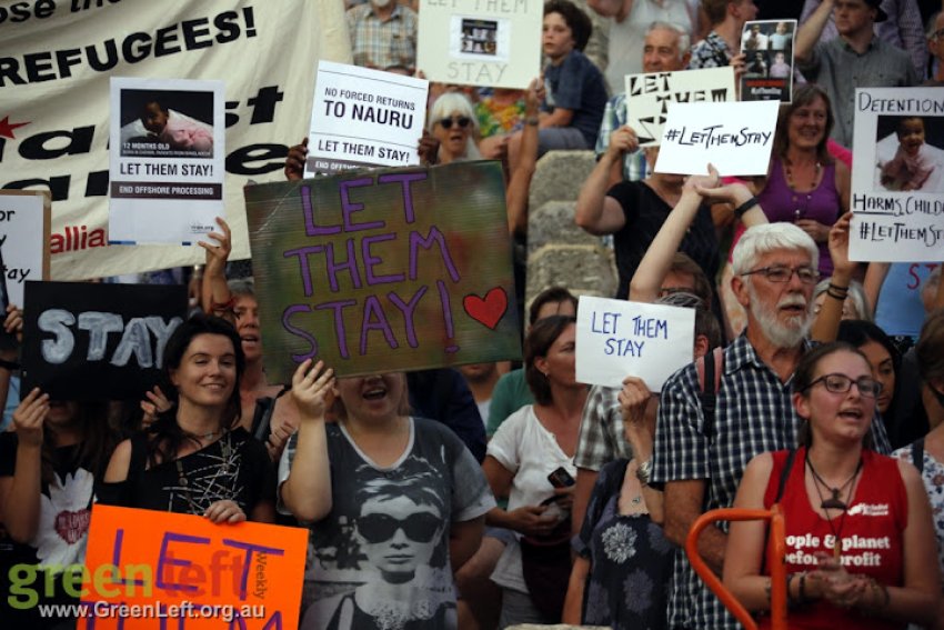 Let Them Stay refugee rally, Perth, February 8 2016.