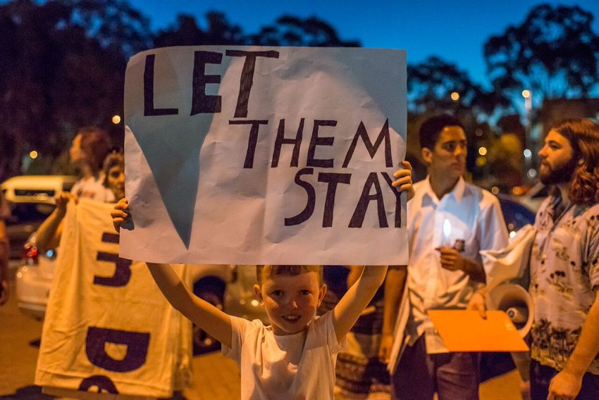 Let Them Stay rally, Perth.