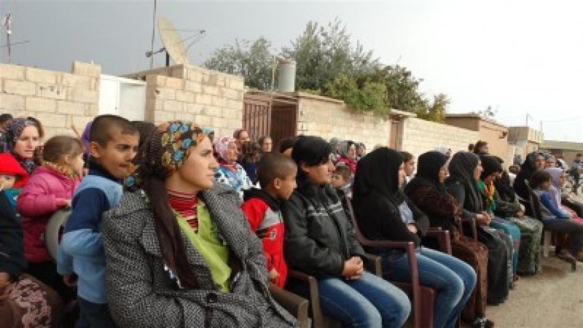 A meeting in Rojava's capital, Qamislo, of the Assyrian ethnic minority.