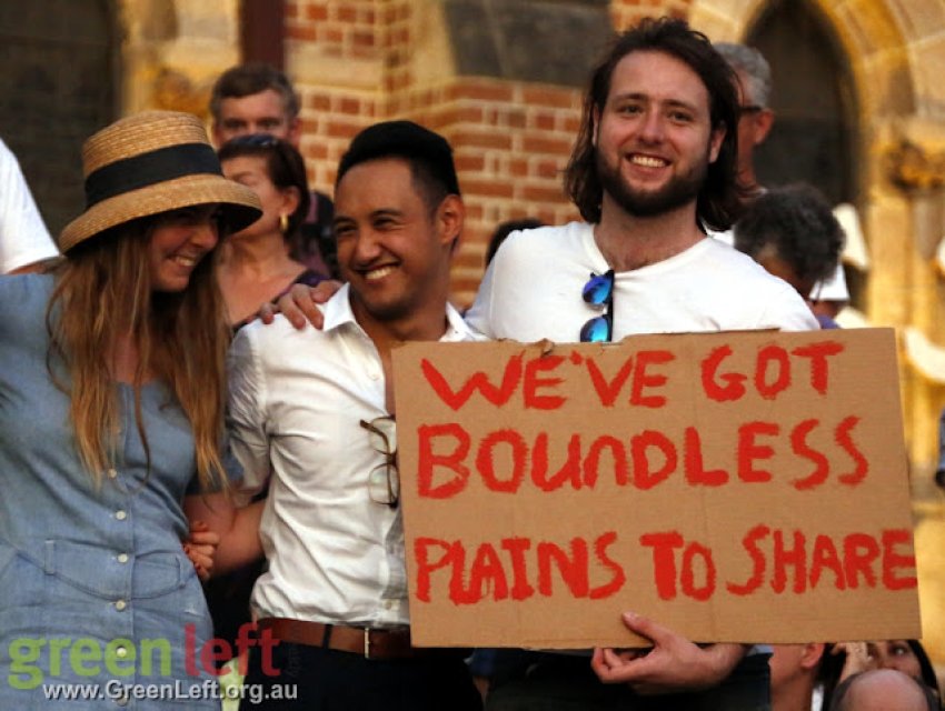 Let Them Stay refugee rally, Perth, February 8 2016.