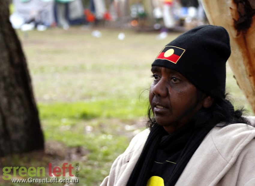 Nyoongar elder Bella Bropho, Matagarup Aborignal encampment June 18, 2015.