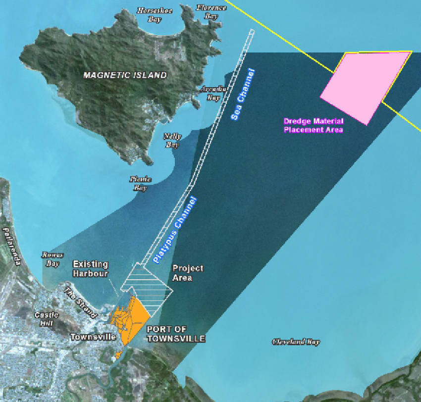 Map of Port of Townsville and Magnetic Island.