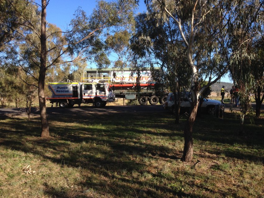 Police Rescue arrive at Leard Blockade, July 8 2014.