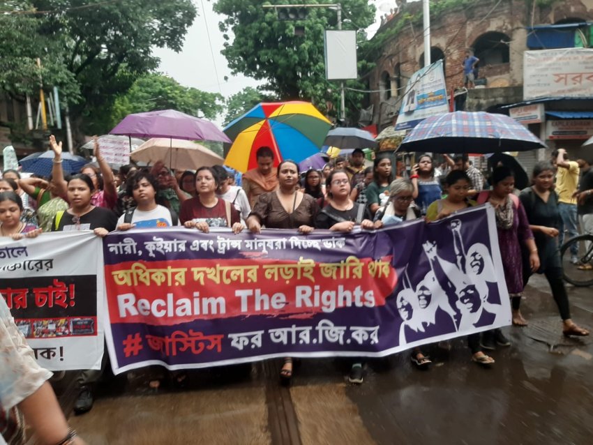 women march against violence in India