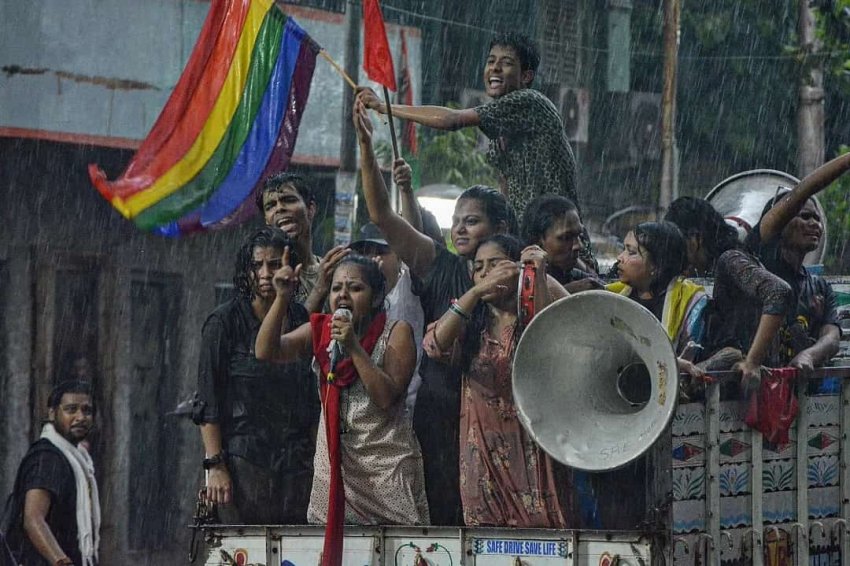 Protesting gender violence in Kolkata, West Bengal, on August 18. Photo: Barsha Baral