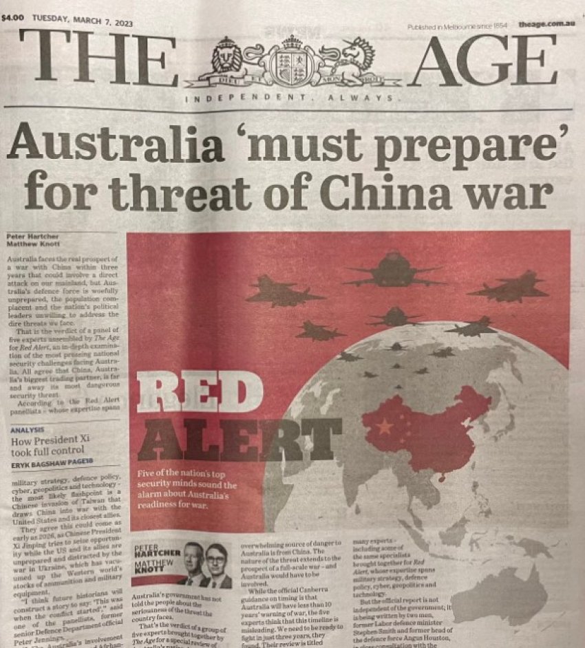 Australian War Hawks, Media, Talk Up War With China | Green Left