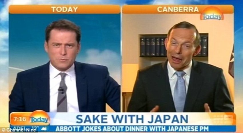 Karl Stefanovic and Tony Abbott.