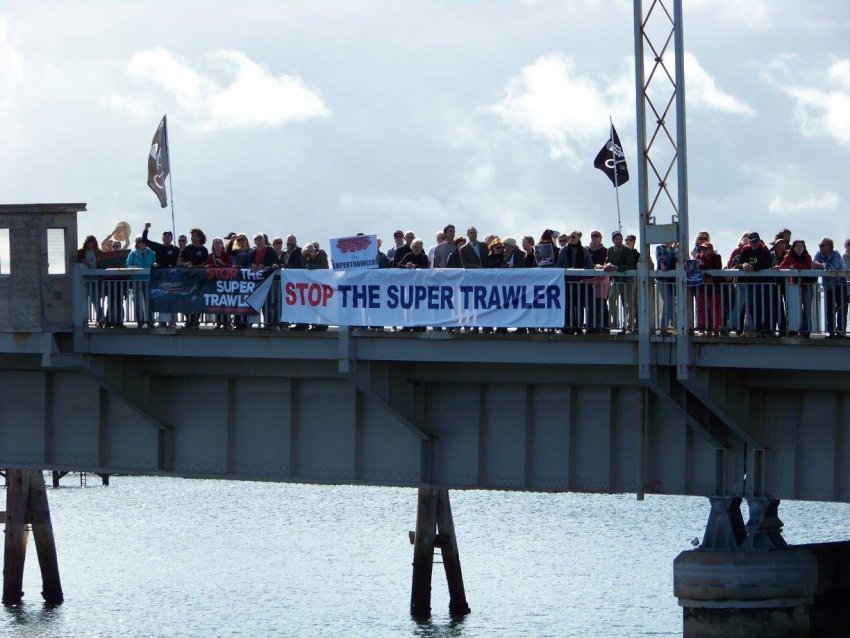 Stop The Super Trawlers rally and march, Port Adelaide April 26 2015.