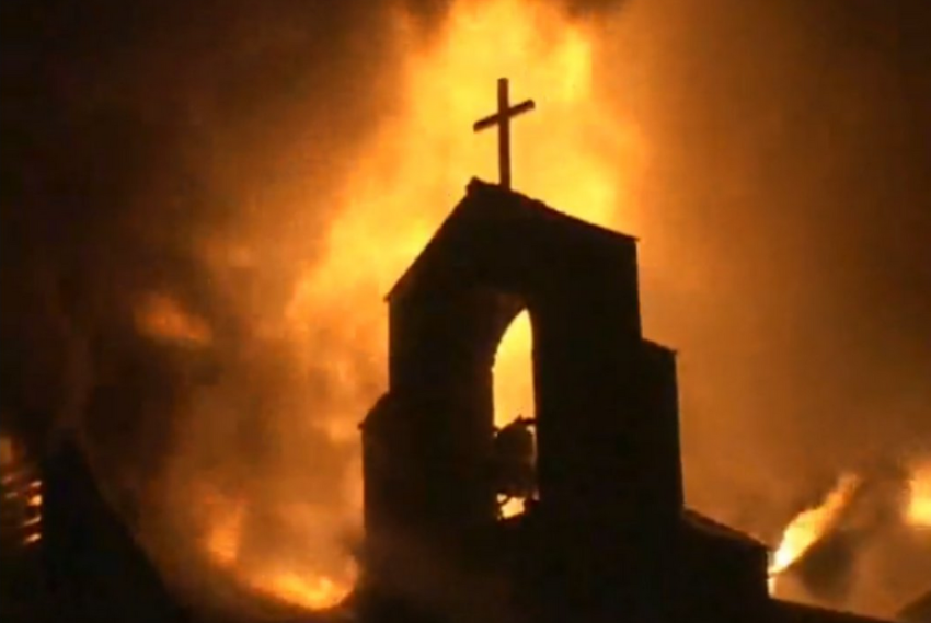 Church burning.