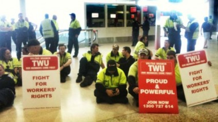 Transport Workers Union (TWU) picket.