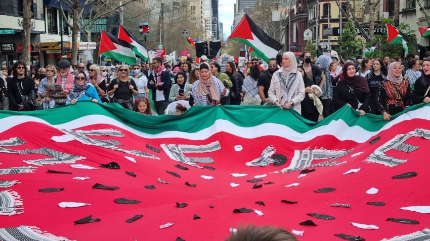 Rallying in Naarm/Melbourne on the 47th consecutive week of protests, September 1