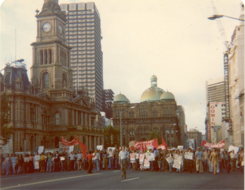 Protest in support of Gough Whitlam after the constitutional coup, Sydney.