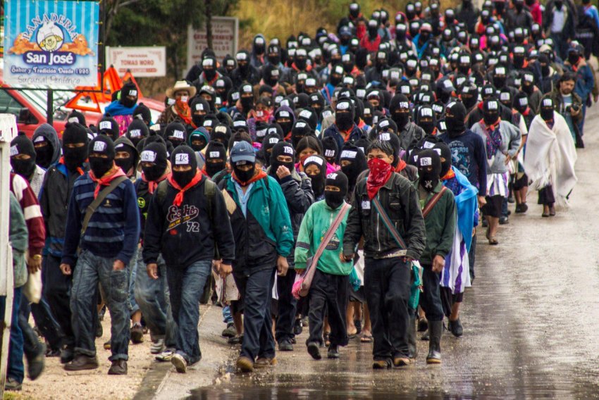 Zapatistas march in Chiapas, December 2012.