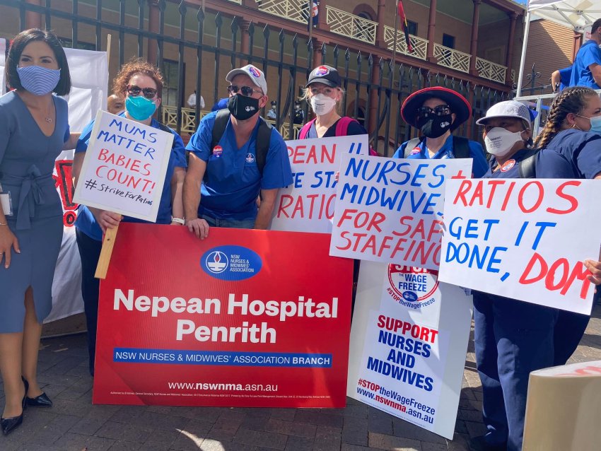 Photos: Nurses And Midwives Strike Outside NSW Parliament | Green Left